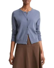 ヴィンス レディース アウター カーディガン セーター Vince Scallop Trim Cardigan Sweater Azulのサムネイル