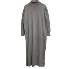 美品 BEAUTY&YOUTH UNITED ARROWS ビューティー＆ユース ユナイテッドアローズ ハイネック 長袖 ロング ニットワンピース グレー レディース 古着 中古 USED
