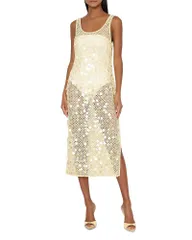 ミリー レディース トップス ワンピース MILLY Crochet Paillette Dresswim CoverUp Yellow イエローのサムネイル