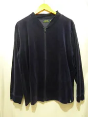 POLO RALPH LAUREN ポロラルフローレン ジップアップジャケット ブルゾン ベロア ジャージ サイズM ネイビー メンズ トップス