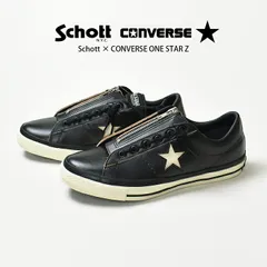 Schott × CONVERSE ONE STAR Z / Schott ショット × コンバース コラボ ワンスター Ｚ / ショット (ブラック/ホワイト) メンズ スニーカー シューズ 靴 (782-6190001) (33702830)