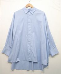 ブランベール ドルマンスリーブ薄手シャツ 水色 シルバーピン付 - メルカリ