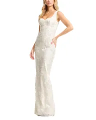 ドレスザポプレーション レディース トップス ワンピース フラワー柄 フラワー Dress the Population Goldie Floral Sheath Gown Off White オフホワイト