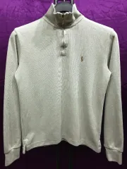 ポロラルフローレン ESTATE RIB コットン ハーフ ジップアップ ニット 90-95