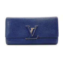 ルイヴィトン LOUIS VUITTON トリヨン カプシーヌ 長財布 ネイビーブルー レザー LV ロゴ シルバー金具 R801902