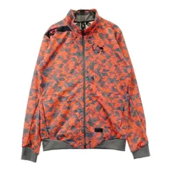 サイズ：M OAKLEY オークリー 461384JP ジップジャケット スカル刺繍 総柄 オレンジ系 [240101665294] ゴルフウェア メンズ ストスト