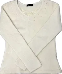 ヴィンテージ レース Q・キュービック パール アンゴラ ニット