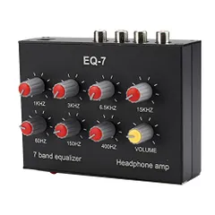 EQ-7 カーオーディオヘッドセットアンプ 7バンドEQイコライザー 2チャンネルデジタルサウンドイコライザーkk 75fc4522