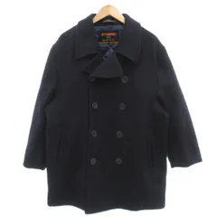 マックレガー マクレガー McGREGOR 美品 ピーコート Pコート 中綿 裏キルティング メルトン ダブルブレスト LL 紺 ネイビー 無地 長袖 /KB ■ECF003