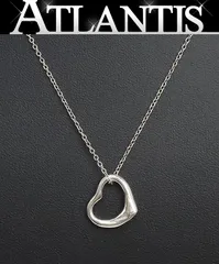 美品 ティファニー TIFFANY&Co. オープンハート ネックレス スモール シルバー925 約3.25g 【74464】