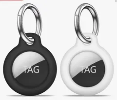 AirTagケース キーホルダー 保護カバー 全面保護 紛失防止 シリコン 軽量 ペット 鍵 バッグ対応