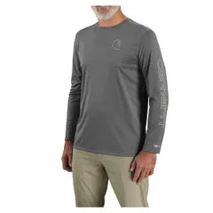 カーハート レディース トップス シャツ ロゴ グラフィック Carhartt 106164 Force Sun Defender Lightweight Logo Graphic TShirt UPのサムネイル