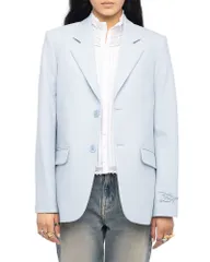 ザディグ エ ヴォルテール レディース アウター ジャケット・ブルゾン ブレザー Zadig Voltaire Vanille Notched Collar Blazer Skyのサムネイル