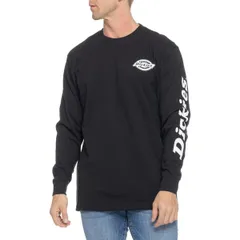 ディッキーズ メンズ トップス Tシャツ ロゴ Dickies Logo TShirt Long Sleeve Black ブラック