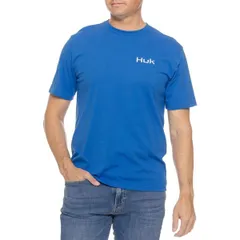 フック メンズ トップス Tシャツ ロゴ Huk Logo Salute TShirt Short Sleeve Ocean Blue ブルーのサムネイル