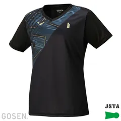 ゴーセン GOSEN レディース ゲームシャツ テニス・バドミントン アパレル(レディース) (T2561)、(39)ブラック