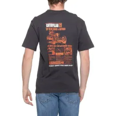 キャタピラー メンズ トップス Tシャツ グラフィック Caterpillar Boxy 12E Graphic TShirt Short Sleeve Washed Black ブラックのサムネイル