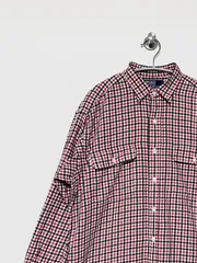 【Polo RALPH LAUREN】90s L/S チェックシャツ M フラップポケット ポニー無し ポロラルフローレン 長袖 古着