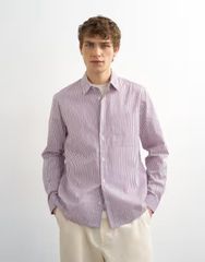 ATON GIZA STRIPE STANDARD SHIRT 02size - メルカリ