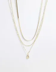 ピーシーズ レディース アクセサリー ネックレス・チョーカー・ペンダントトップ レース Pieces necklace stack tone GOLD ゴールド
