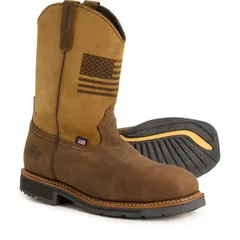 ソログッド メンズ シューズ ブーツ・レインブーツ レザー Thorogood Western Work Boots 11 Safety Toe Waterproof Leather For Men Crazy HorseTan タン