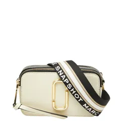 マークジェイコブス ザ スナップショット ショルダーバッグ カメラバッグ ホワイト ブラック レザー レディース MARC JACOBS【228-66013】