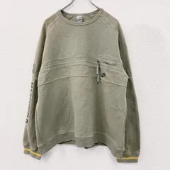 00s　NIKE　ナイキ　スウェット/トレーナー　ラグランスリーブ　裏起毛　ポケット付き　ヴィンテージ　カーキ　XXLサイズ　古着