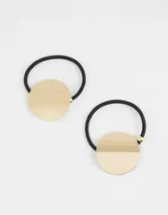 エイソス レディース アクセサリー ASOS DESIGN multi pack of 2 hair bands with circular mixed metal detail Multi マルチカのサムネイル