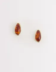 デザインビーロンドン レディース アクセサリー ピアス・イヤリング DesignB London irregularesin stud earrings in amber BROWN ブラウン