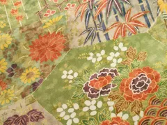 平和屋着物■上質な小紋　切嵌吉祥草花文　正絹　逸品　CABF4340ev