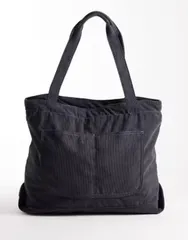 エイソス メンズ バッグ コーデュロイ ASOS DESIGN corduroy tote Gray グレーのサムネイル