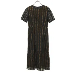 kaene カエン エンブロイダリーマーメイド ワンピース 100488 ブラック イエロー 36