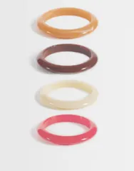 マンゴ レディース アクセサリー ブレスレット・バングル・アンクレット アクリル Mango 4 pack statement acrylic bangles Multi マルチカラーのサムネイル
