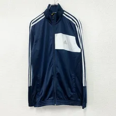 adidas　アディダス　トラックジャケット/ジャージ　パフォーマンスロゴ　紺　ネイビー　Lサイズ　古着