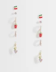 アクセサライズ レディース アクセサリー ピアス・イヤリング Accessorize 10pack strawberry earrings GOLD ゴールドのサムネイル