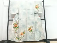 平和屋着物■訪問着　草花文　地紋起こし　暈し染め　正絹　逸品　CABF4835xe