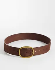 エイソス レディース アクセサリー ベルト スエード ジーンズ ASOS DESIGN waist and hip faux suede jeans belt in chocolate チョコレートのサムネイル