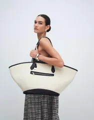 エイソス レディース バッグ ASOS DESIGN canvase tote in stone ストーンのサムネイル