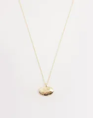 デザインビーロンドン レディース アクセサリー ネックレス・チョーカー・ペンダントトップ レース DesignB London hammered pendant necklace tone GOLD ゴールド