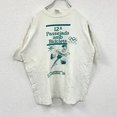 90s　半袖プリントTシャツ　両面プリント　ヴィンテージ　白　ホワイト　Lサイズ　古着