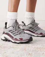 メレル レディース シューズ スニーカー Merrell Moab Speed 2 GTX sneakers in cement and cherry CEMENT and CHERRY