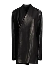 リックオウエンス レディース アウター ジャケット・ブルゾン RICK OWENS レザーブルゾン Black ブラックのサムネイル