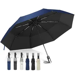 【新品】 おりたたみ傘 8本骨 晴雨兼用 折りたたみ傘 ワンタッチ自動開閉 折り畳み傘 丈夫 軽量 梅雨対策 台風対応 紫外線遮断 UVカット 完全遮光 日傘 コンパクト 折畳傘 メンズ レディース (ブラック) (ブラック) (ネイビー) 0