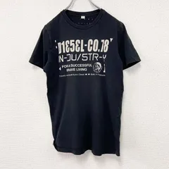 DIESEL　ディーゼル　半袖プリントTシャツ　黒　ブラック　Sサイズ　古着