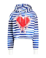 バルマン レディース アウター パーカー・スウェット BALMAIN スウェット Blue ブルーのサムネイル