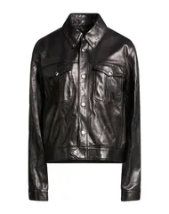 ヴェルサーチ レディース アウター ジャケット・ブルゾン VERSACE レザーブルゾン Black ブラックのサムネイル