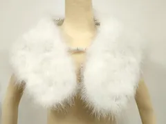 平和屋着物▼和装小物　振袖用　成人式　ショール　フェザーショール　毛皮　ターキー　羽毛　七面鳥　箱付き　逸品　未使用　DABD7496zzz