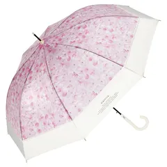 【新品】 Wpc. [ビニール傘] [plantica×Wpc.]切り継ぎフラワーアンブレラピンク 雨傘 長傘 長く使える 親骨61cm 大きい ジャンプ レディース 映え 花柄 お花 女性 可愛い おしゃれ PLV06-030-001 1