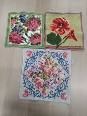 FEILER（フェイラー）の花柄ハンドタオル フェイラーまとめ売り3枚　洗濯済み