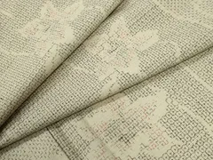 平和屋着物●結城紬　80亀甲　枝花文　正絹　逸品　未使用　CABE2698yc